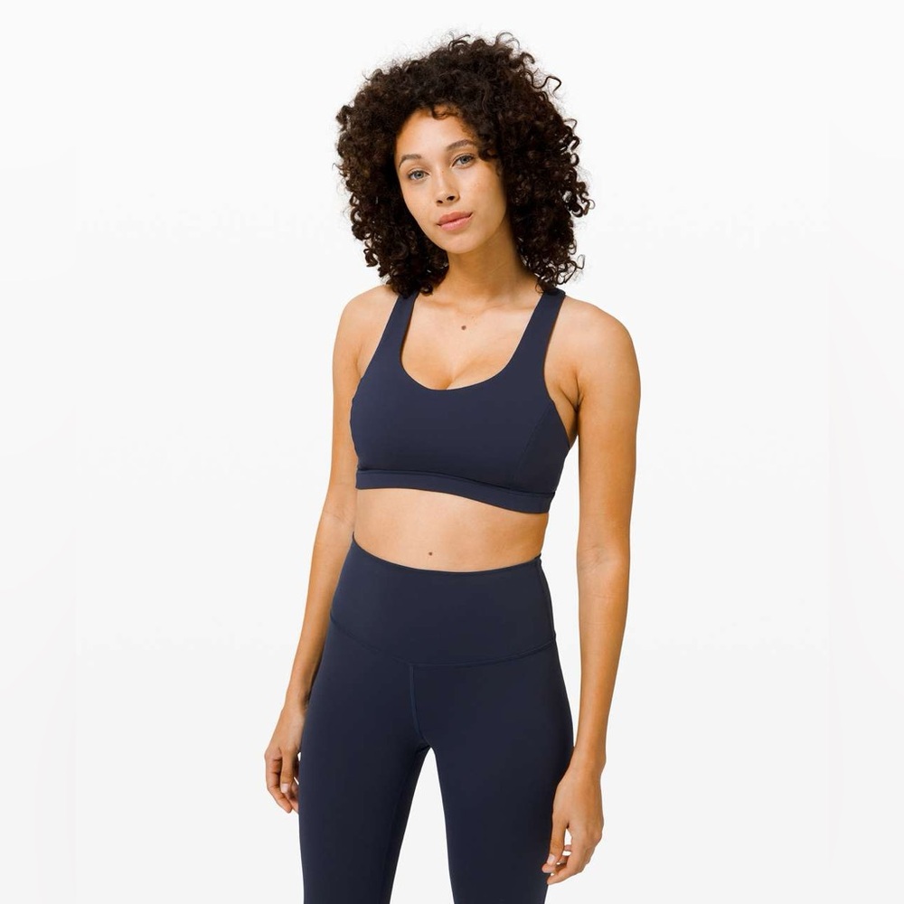 Lululemon Free To Be Serene Bra - True Navy / Pink Taupe